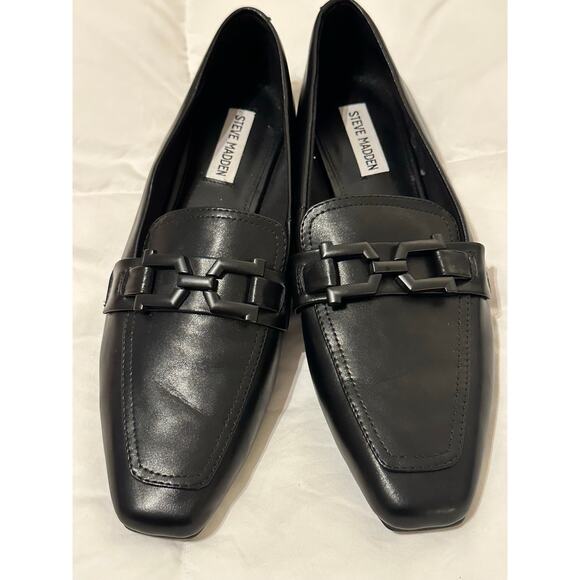 Steve Madden Women's Black Leather Ryan Bit Loafer Size 11M - Picture 3 of 7